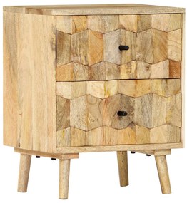 Mesa de cabeceira 40x30x50 cm madeira de mangueira maciça