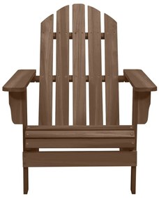 Cadeira de jardim Adirondack c/ otomano e mesa abeto castanho