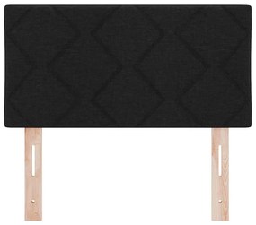Cabeceira LED vidaXL Design de Blocos de Diamante Preta 80 cm Tecido