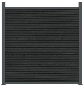 Painel de vedação WPC 180x186 cm cinza