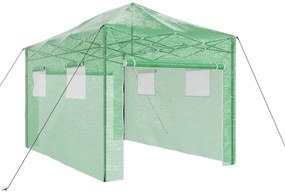Estufa com telhado Manual Verde 280 x 410 x 315 cm Aço
