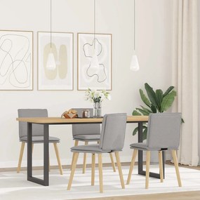 vidaXL Cadeiras de jantar 4 pcs tecido cinza nuvem