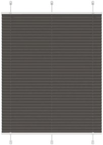 Preto Plissada Cega 105x100 cm Largura Tecido 104,4cm Poliéster