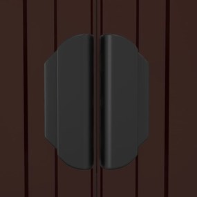 Abrigo de jardim 192x274x223 cm aço galvanizado castanho-escuro
