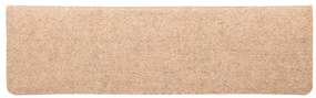 Tapetes de escada 5 pcs 65x21x4 cm agulhado castanho