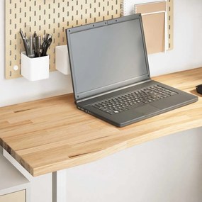 vidaXL Tampo mesa retangular 120x60x2,5 cm carvalho maciço não tratado