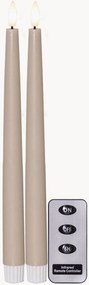 Velas cónicas LED com temporizador e controlo remoto Flame Slim, conjunto de 2