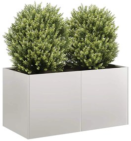 vidaXL Plantador 80x40x40 cm aço inoxidável