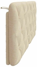 Almofadão de cabeceira 140 cm tecido creme
