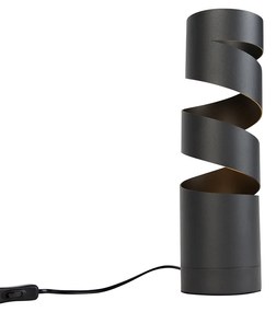 Moderne tafellamp zwart met goud - Stream Moderno