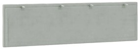 Almofadão de cabeceira 180 cm veludo cinzento-claro