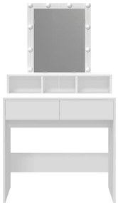 Toucador com LED 80x41x144,5 cm branco