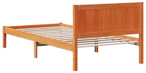 Estrutura de Cama Castanho Encerada Castanho Encerado