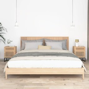 vidaXL Mesas de cabeceira 2 pcs 40x30x55,5 cm derivados madeira/ferro