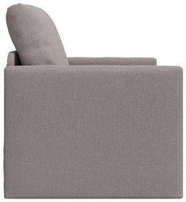 Sofá Cama de Chão 2 em 1 Taupe 74x77x81 cm Tecido