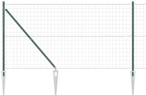 Cerca Euro com 13 postes em espeto, 1,2x25 m, feita de aço galvanizado