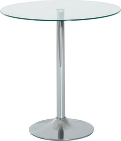 Mesa de Jantar Redonda para 2 Pessoas (CADEIRAS NÃO INCLUIDAS) Mesa de Cozinha Moderna com Superfície de Vidro Temperado para Sala de Estar Prata