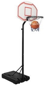 Tabela de basquetebol 237-307 cm polietileno branco