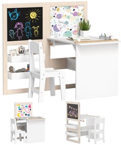 AIYAPLAY Mesa e Cadeira Infantil de 2 Peças Mesa para Crianças com Cad