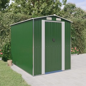 Abrigo de jardim 192x274x223 cm aço galvanizado verde