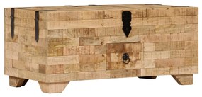 Mesa de centro madeira de mangueira maciça 80x40x35 cm