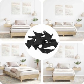 vidaXL Suporte de Canto 12 pcs Preto 138,5 x 50,5 x 16 mm Ferro