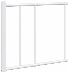 Estrutura de cama com cabeceira 135x190 cm metal branco