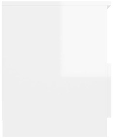 Mesa de cabeceira derivados de madeira branco brilhante
