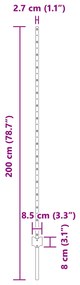 Postes de Cerca 22 pcs U-Channel Verde 200 cm Aço
