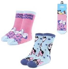 Meias Antiderrapantes Minnie Mouse 2 Unidades Multicolor 27-30