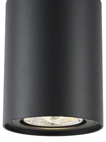 Candeeiro suspenso moderno preto para sistema de calha monofásico GU10 70mm - Iconic Holt Moderno