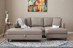 Sofá de Canto Eva – Creme – 210 x 82 x 195 cm