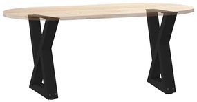 Pés para mesa de centro 2 peças preto 28x(42-43,3) cm aço
