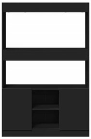 Armário alto 92x33x140 cm derivados de madeira preto