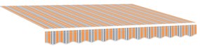 Toldo Retrátil Manual Listrado Multicolorido 300x250 cm