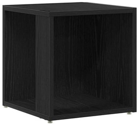 Mesa Lateral vidaXL Madeira de Carvalho Preta 33x33x34,5 cm em Madeira
