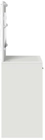 Mesa de Toucador com Luzes LED - Branca, 78.5 x 41 x 135 cm