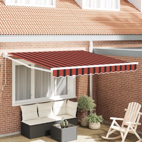vidaXL Toldo Retrátil Manual Laranja e Marrom 350x250 cm