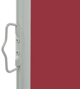 Toldo lateral retrátil para pátio 140x300 cm vermelho