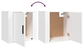 Mesas de cabeceira de parede 2 pcs 50x30x47 cm branco