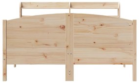 Cama sem colchão 140x200 cm madeira de pinho maciça