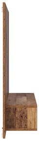 Gabinete de TV de Parede Madeira Antiga 120 x 23.5 x 90 cm