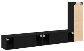 Conjunto de Gabinete de TV VidaXL de 3 Peças, Montado na Parede, Madei