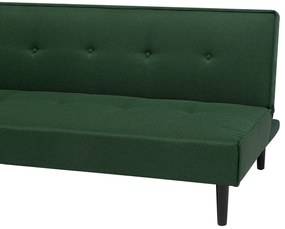 Sofá-cama de 3 lugares em tecido verde escuro VISBY Beliani