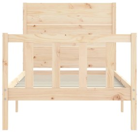 Cama sem colchão 90x200 cm madeira de pinho maciça