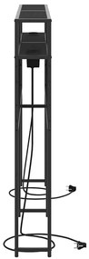 Cabeceira de armazenamento com cabeceira Carvalho Preto 160 cm