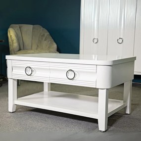 MESA DE CENTRO SHINE 90X60X47 CM BRANCA