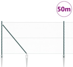 Cerca Hexagonal vidaXL Verde 1x50 m Aço