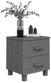 Mesa de cabeceira HAMAR 40x35x44,5 cm pinho maciço cinza-escuro