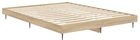 Estrutura de cama 135x190 cm derivados madeira carvalho sonoma